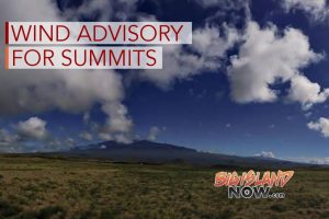 Wind advisory in effect for Big Island summits